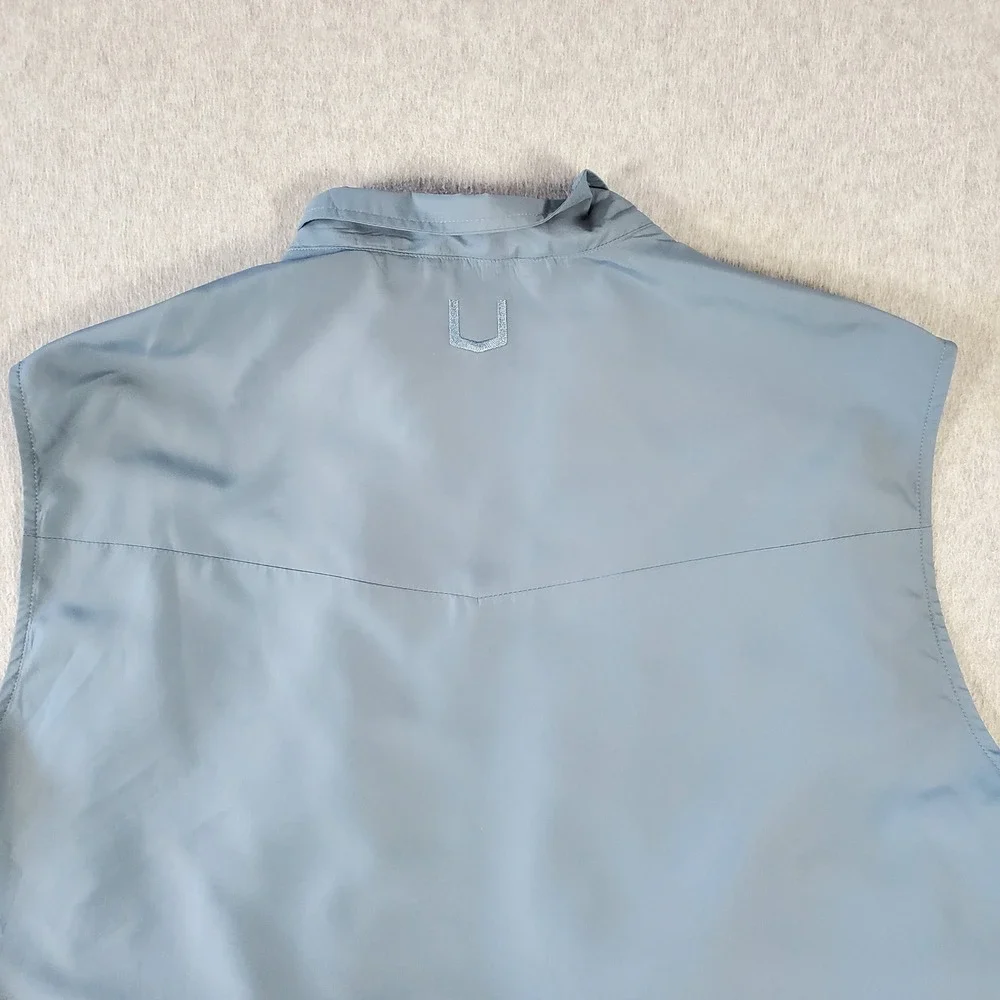 SCOTTeVEST Featherweight Vest Mens XL Blue Gray Multi-Pocket Travel Hiking TEC
